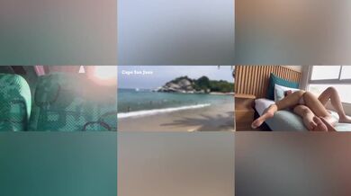 Lesbian fucking amateur Latina after the trip