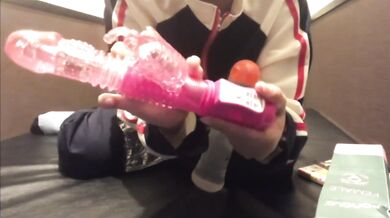 Gushing teen masturbates in net cafe with thick throbbing cock