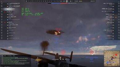 B-25 bomber destroys enemy team hard fight RB 7 0