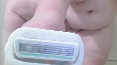 BBW Shaves Her Bush Hairy Pussy Until Gleaming Cumpilation