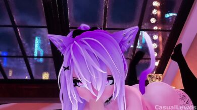 VRCHAT Catgirl Breakup Comfort Gushing Amateur Hentai
