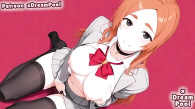 Orihime Inoue destroyed gushing choked blowjob big tits bleach hentai