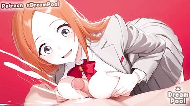 Orihime Inoue destroyed gushing choked blowjob big tits bleach hentai