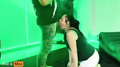 Sloppy Deepthroat Head Destroyed By Huge Cumshot On BDSM Furniture With Brunette Latina MILF Zoe And Max