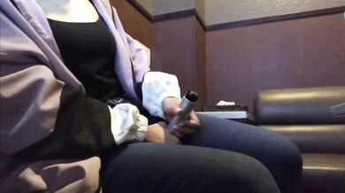 Serious Amateur Japanese Female Masturbates In Karaoke Box