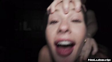 18 Year Cute Petite Brunette Girl Destroyed By 3 Guys At Once Hard Rough Sex Big Cock Squirting Amateur