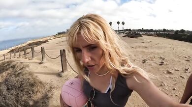Nude Beach Vlog Destroyed By Naked Volleyball Fit Blonde Amateur Couple Public Nudism
