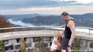 Peak Interrupted Amateur Blonde MILF Big Tits Big Dick Outdoor Creampie Caught Real Couple Homemade