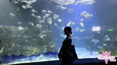 Aquarium Date Destroyed By Simple Sex And Amateur Blowjob Ride Cowgirl POV Goth Egirl Tattoo