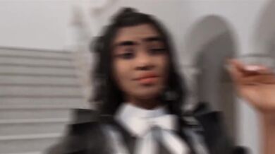 Ebony MILF Maid Destroyed Gushing Choked College Cock