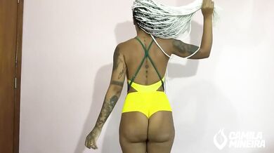 Brazilian Babe in Lingerie Shows Off Her Huge Ass While Shaking and Dancing Solo