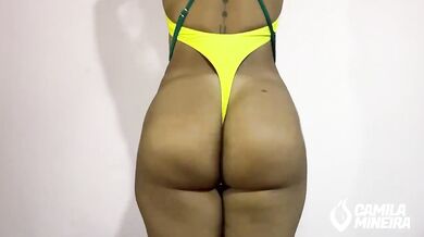 Brazilian Babe in Lingerie Shows Off Her Huge Ass While Shaking and Dancing Solo