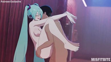 Uncensored Cartoon Reaction Destroyed By Deviant Diva Miku HD Porn Gushing