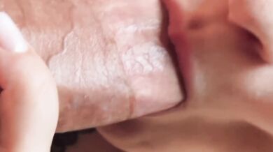 Cute Blonde Babe With Big Tits Destroyed By First Blowjob Gushing Choked