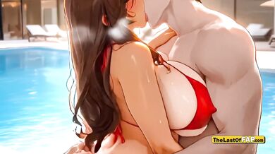 Burning Hot Brunette Step Mom Uses Step Son Cock to Cool Down Her Wet Pussy in AI Animation