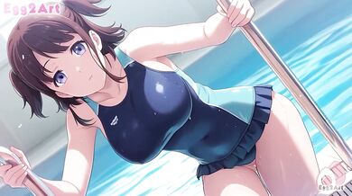 Zom100 Kumiko Big Tits Swimsuit Blowjob Hentai By Egg2Art
