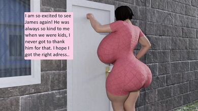 James gets a visitor handjob cumshot choked massive big tits