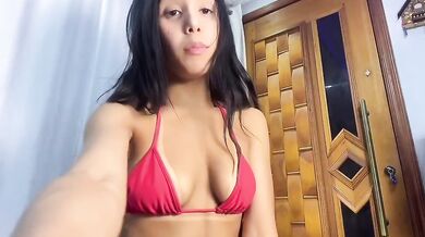 Pink Pussy Dildo Masturbate And Kiss Dick Cumshot PoV Beautiful Horny College Girl