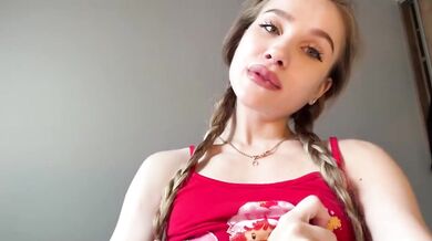 Does my shaved pussy make your cock hard college blonde masturbation