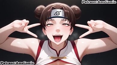 Naruto Hentai Anime Tenten Genin Big Tits Blow Job Cumshot By Amscomic