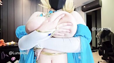 POV Princess Zelda Sloppy Blowjob Destroyed Gushing Choked Luna Aoki