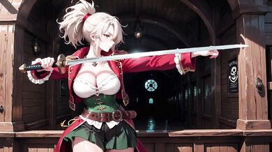 Red And Green Pirate Queen Blonde Goddess Destroyed Gushing Choked