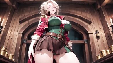 Red And Green Pirate Queen Blonde Goddess Destroyed Gushing Choked