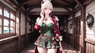 Red And Green Pirate Queen Blonde Goddess Destroyed Gushing Choked