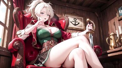 Red And Green Pirate Queen Blonde Goddess Destroyed Gushing Choked