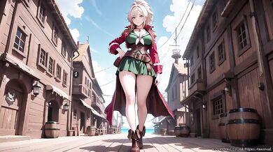 Red And Green Pirate Queen Blonde Goddess Destroyed Gushing Choked