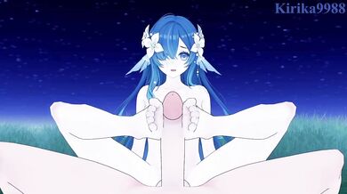Genshin Impact Vodyanitsa Destroyed by Intense Rough Sex Cumshot and Creampie in the Meadow with Cute Flatboobs and HD Uncensored Anime Cartoon Hardcore Orgasm