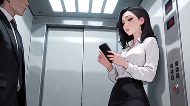 Elevator Anime Creampie Office Girl Gets Fucked After Watching Porn