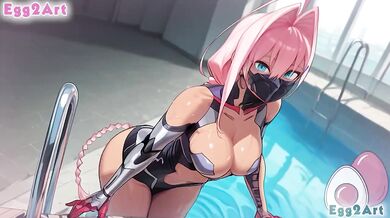 Talia Yang Destroyed in Cyberpunk Swimsuit Big Tits Blowjob Hentai Egg2Art