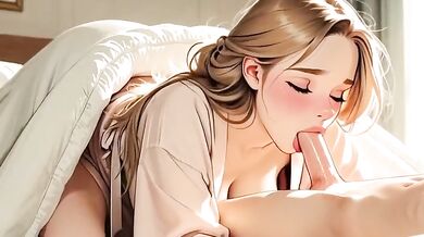 Stepmom Mouth Under Sheets Huge Breasts AI Generated Amateur Anal