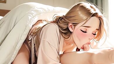 Stepmom Mouth Under Sheets Huge Breasts AI Generated Amateur Anal