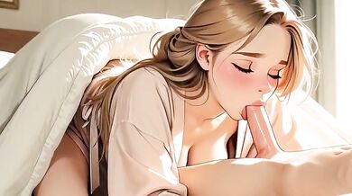 Stepmom Mouth Under Sheets Huge Breasts AI Generated Amateur Anal