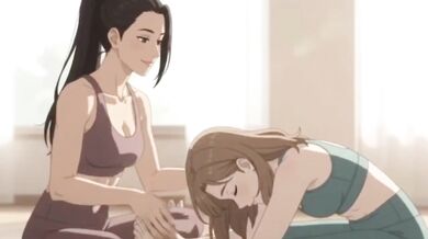 Naked Yoga Class Teacher Destroyed Gushing Lesbian Sex