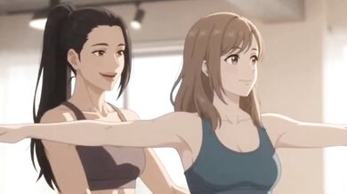 Naked Yoga Class Teacher Destroyed Gushing Lesbian Sex