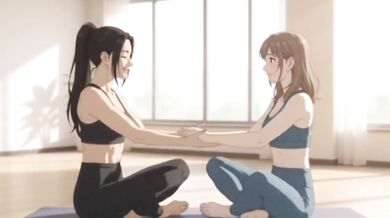 Naked Yoga Class Teacher Destroyed Gushing Lesbian Sex