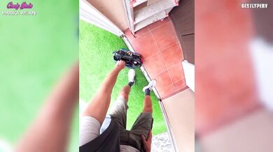 Maintenance Man Destroyed By Beautiful Brunette Girl With Big Boobs In Amateur FFM Threesome Gushing Deepthroat