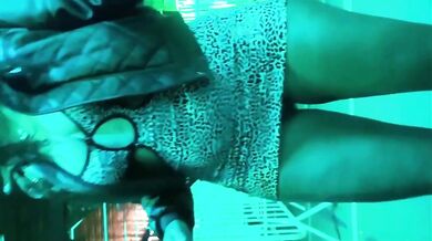 Slutty Ebony Amateur Destroyed Creampie After Party Night Club Upskirt