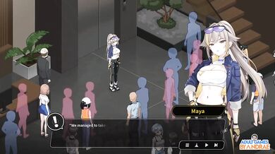 Destroyed Anime Visual Novel Footjob Gameplay with Big Tits Mayor Veronica Gushing