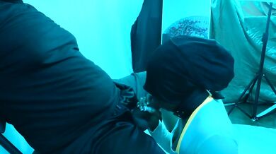 Ebony Masked Blowjob Destroyed With Best Head And Ball Licking