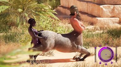 Futanari Instinct Draws Her To Dominant Centaur Dripping With Creampie