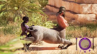 Futanari Instinct Draws Her To Dominant Centaur Dripping With Creampie