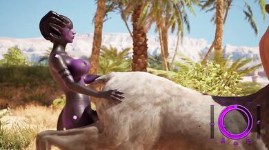 Futanari Instinct Draws Her To Dominant Centaur Dripping With Creampie