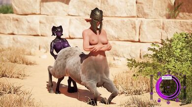 Futanari Instinct Draws Her To Dominant Centaur Dripping With Creampie