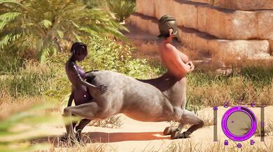 Futanari Instinct Draws Her To Dominant Centaur Dripping With Creampie