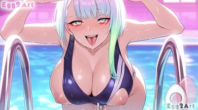 Cyberpunk Edgerunners Lucy Big Tits Swimsuit Blow Job Hentai Animation HD