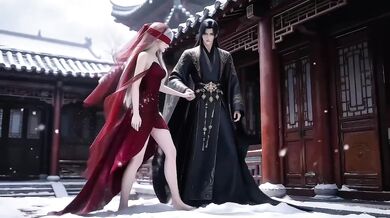 White Hair Chinese Beauty Destroyed By Cumshot In Red Dress Episode 1